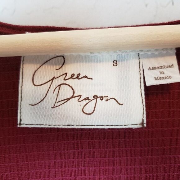 Green Dragon Swim Cover Up Red Maroon S Oversized Tunic - Picture 8 of 10